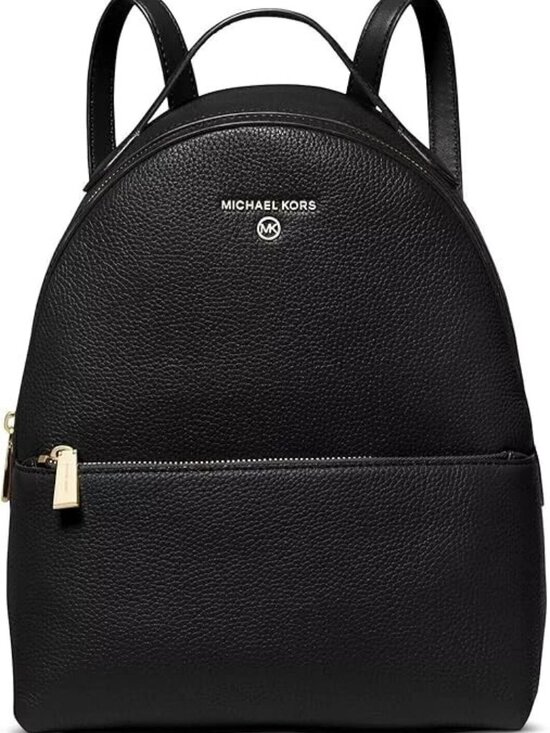 Michael Kors Valerie Medium Backpack Black Leather Style# 30F2G9VB2B NWT main image 6